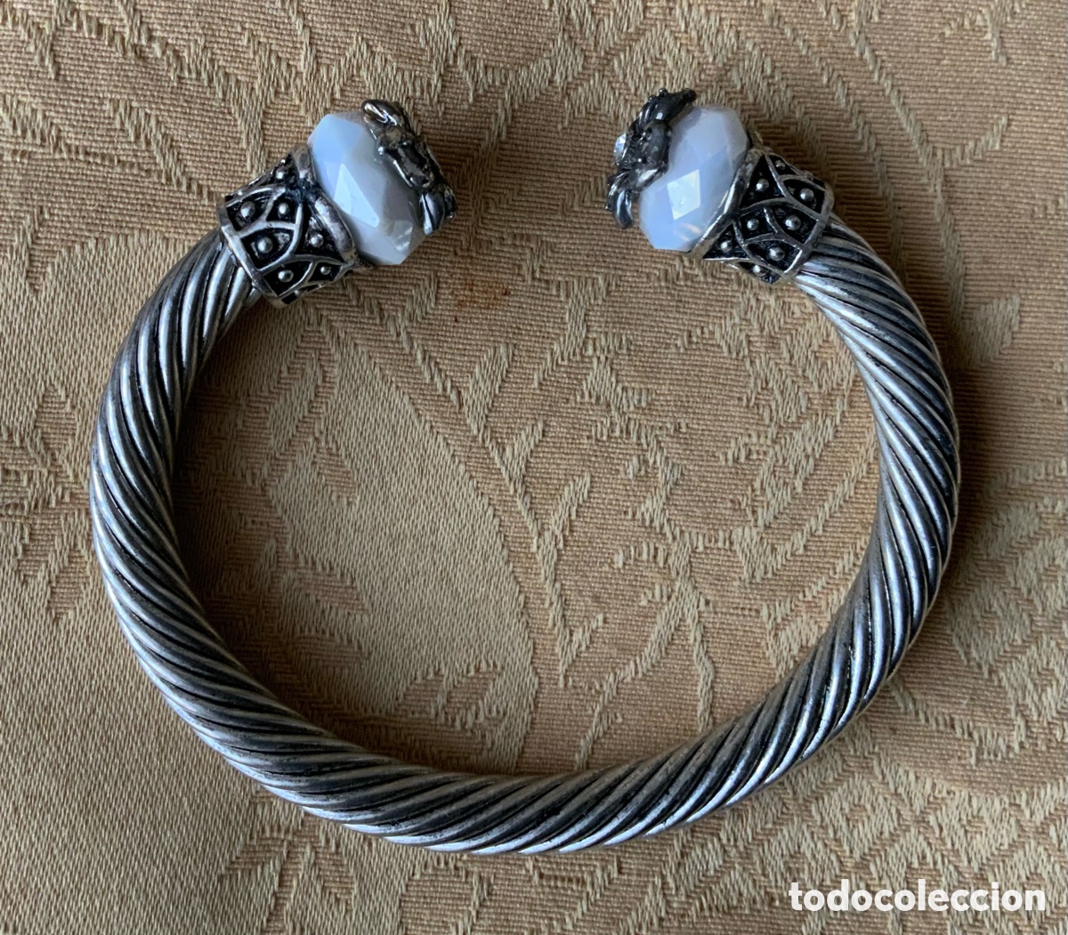 Vintage: PULSERA RIGIDA VINTAGE MATAL PLATEADO - Foto 1