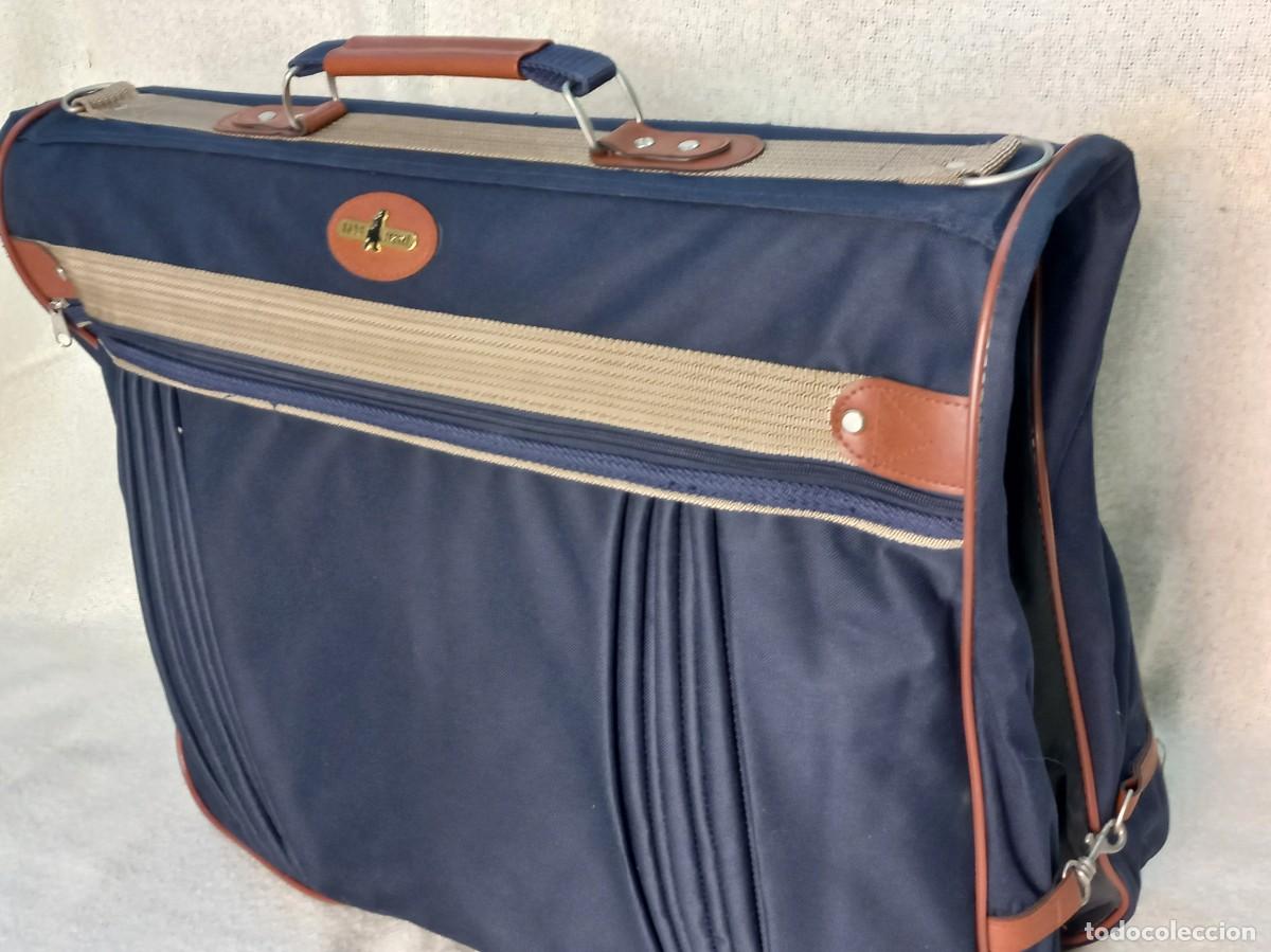 Vintage: POTA TRAJES &uml;JOHN TRAVEL&uml; azul-cuero