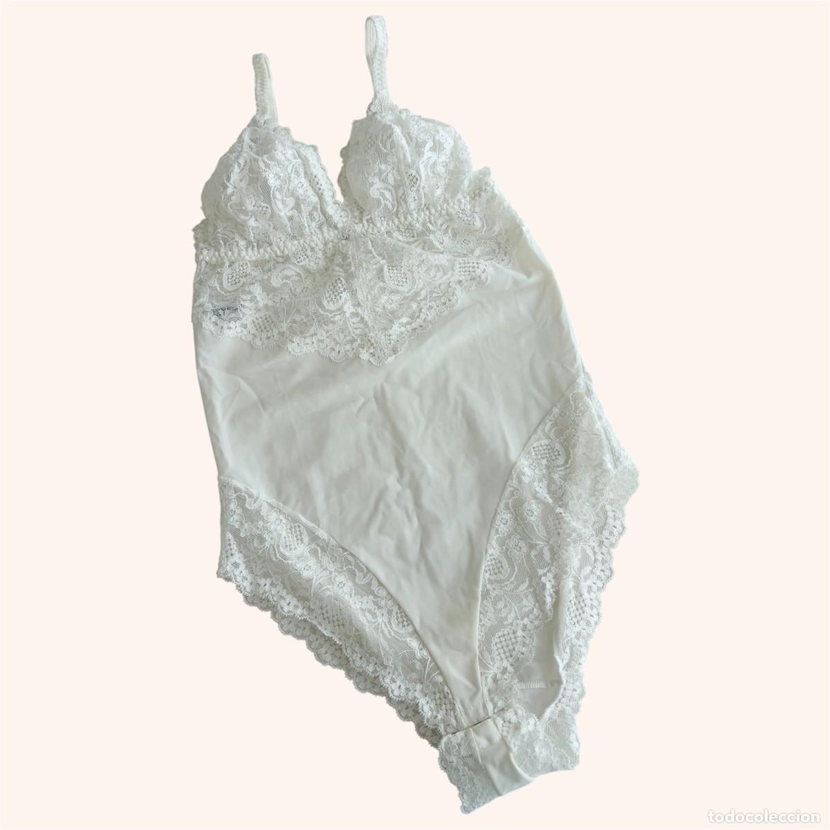 Vintage: Body Christian Dior Vintage Blanco Encaje Logo Dior Talla M