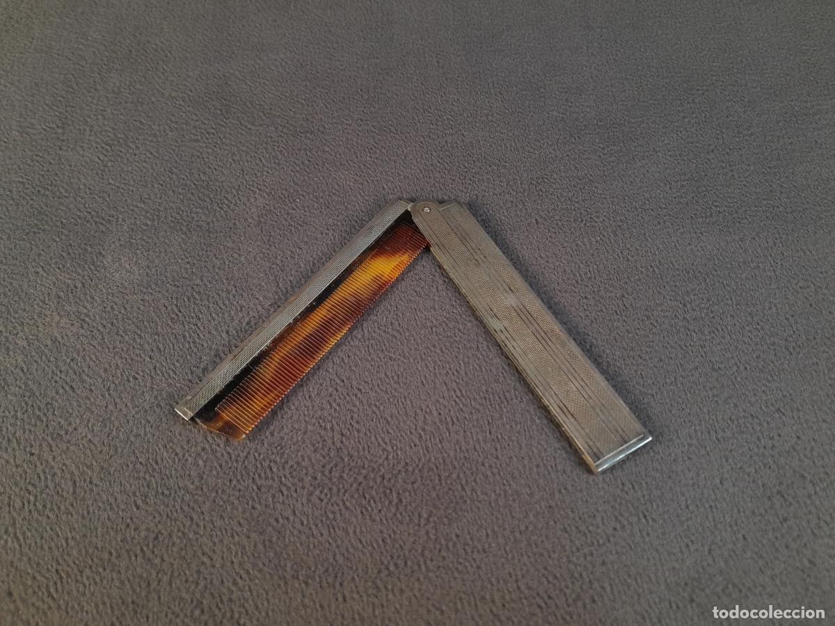 Vintage: PEINE DE BOLSILLO PLEGABLE EN PLATA. SIGLO XX.