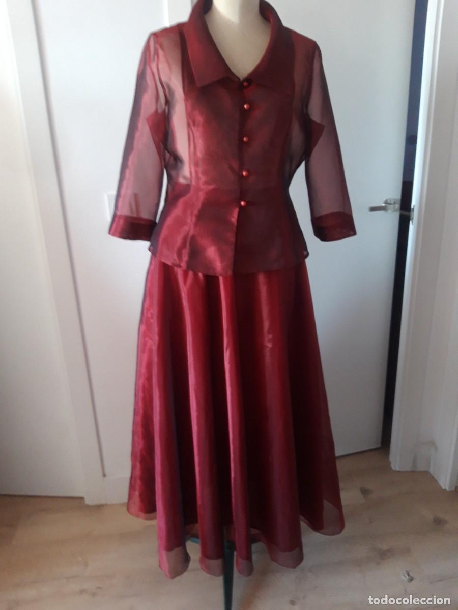 Vintage: Conjunto de falda y chaqueta, de fiesta, talla 42,.Tapioca.