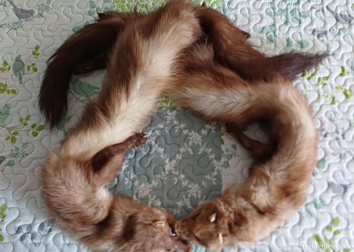 Vintage: ESTOLA /CUELLO EN PIEL DE VISON MARRON CLARO