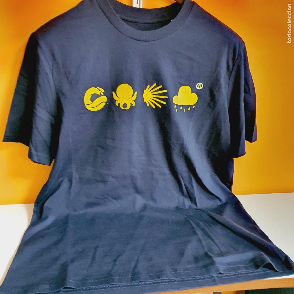 Vintage: CAMISETA-STANLEY/STELLA-AZUL MARINO-OLA,PULPO..-LOGO CORU&Ntilde;A-CONSULTAR TALLAS-NUEVAS-VER FOTOGRAF&Iacute;AS.