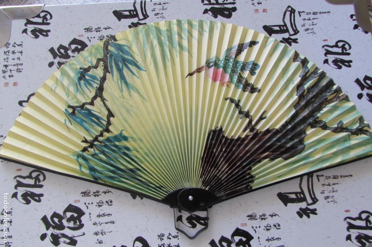 Vintage: ABANICO ORIENTAL AVE DEL PARAISO