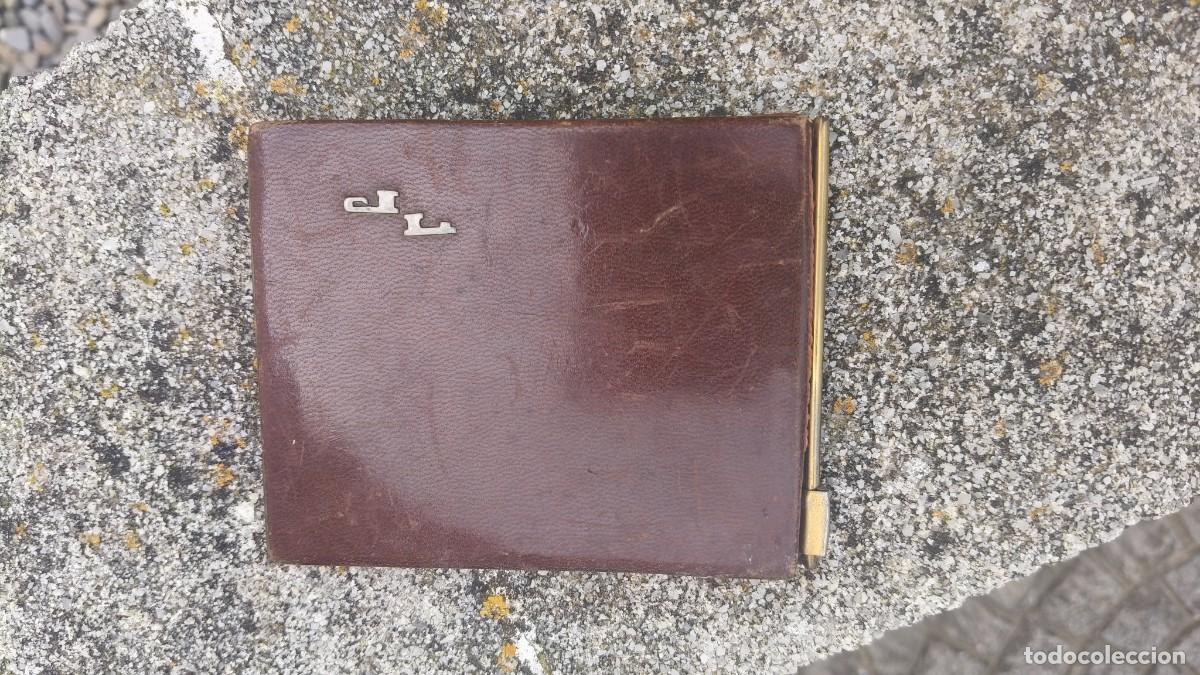 Vintage: Porte carte bronze et cuir tres bon &eacute;tat