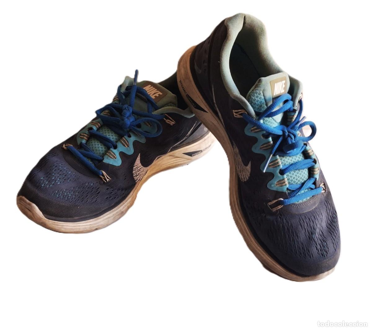Vintage: Zapatillas Nike Lunarglide 5 Hombre Azul/Verde Talla &middot; 43