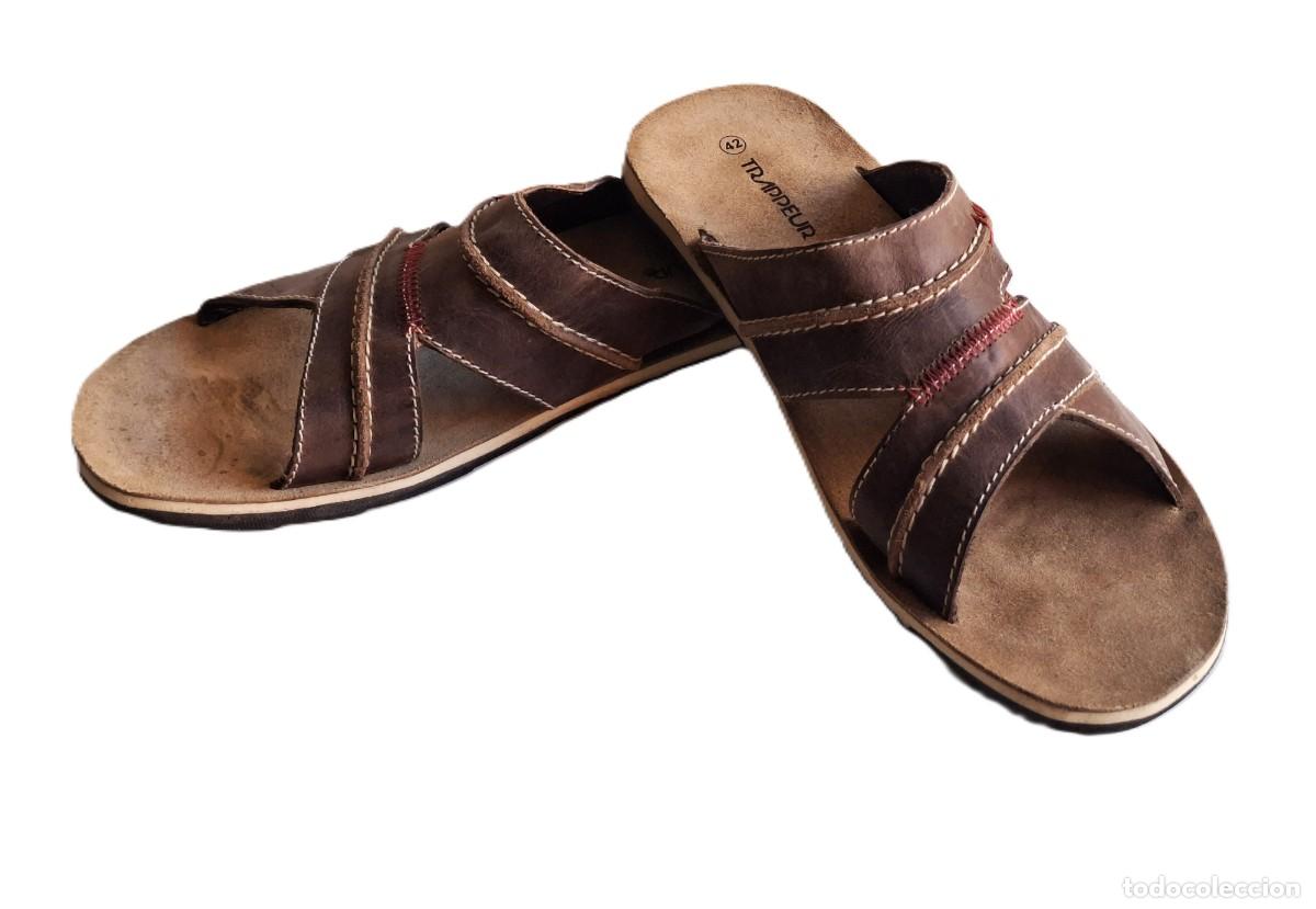 Vintage: ALAS TRAPPEUR DE PIEL PARA HOMBRE (zuecos/mules), talla 42