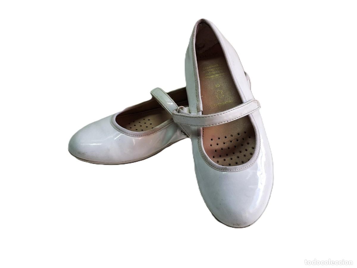 Vintage: Manoletinas blancas nina Geox talla -33
