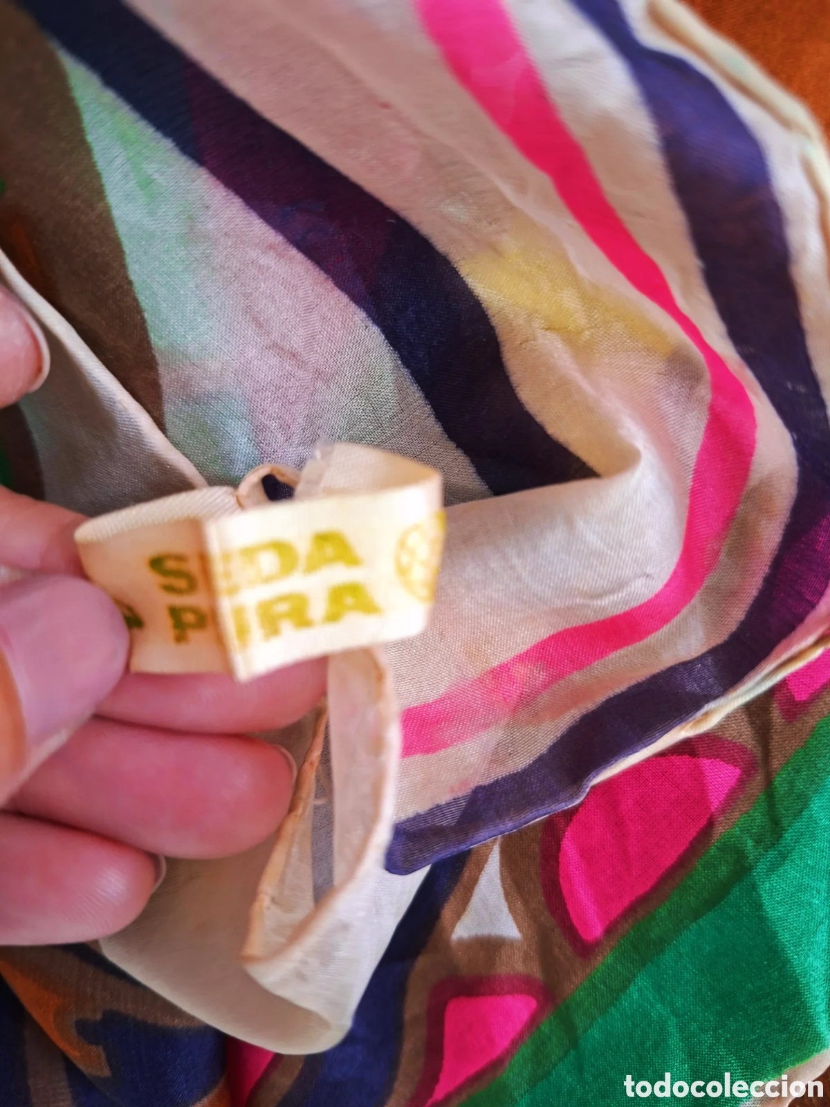 Vintage: Pa&ntilde;uelo Seda A&ntilde;os 60 - Foto 2