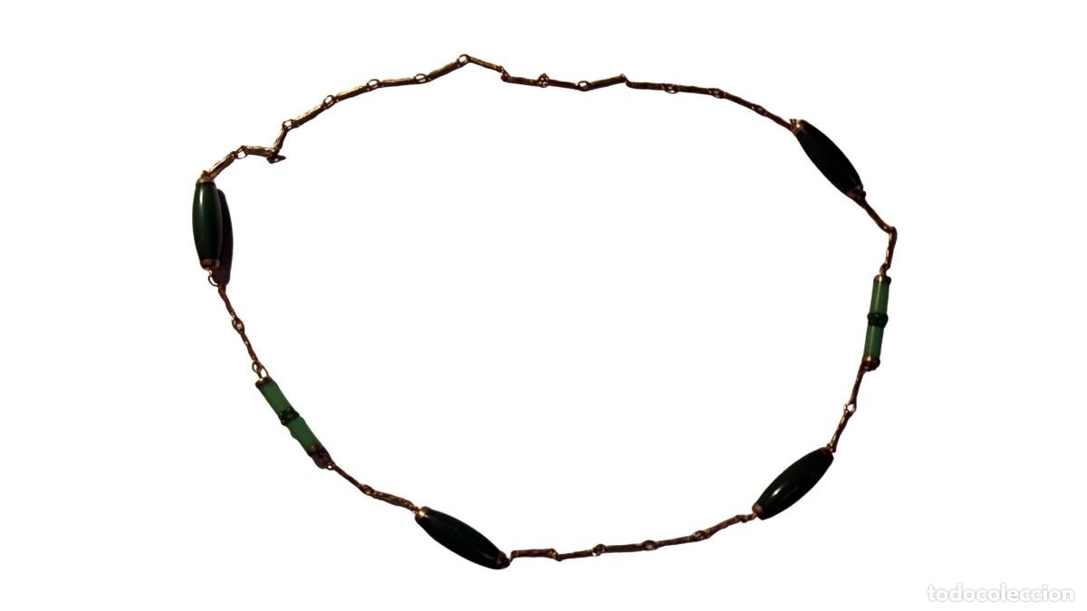 Vintage: COLLAR VINTAGE A&Ntilde;OS 70-80 - TONOS VERDES