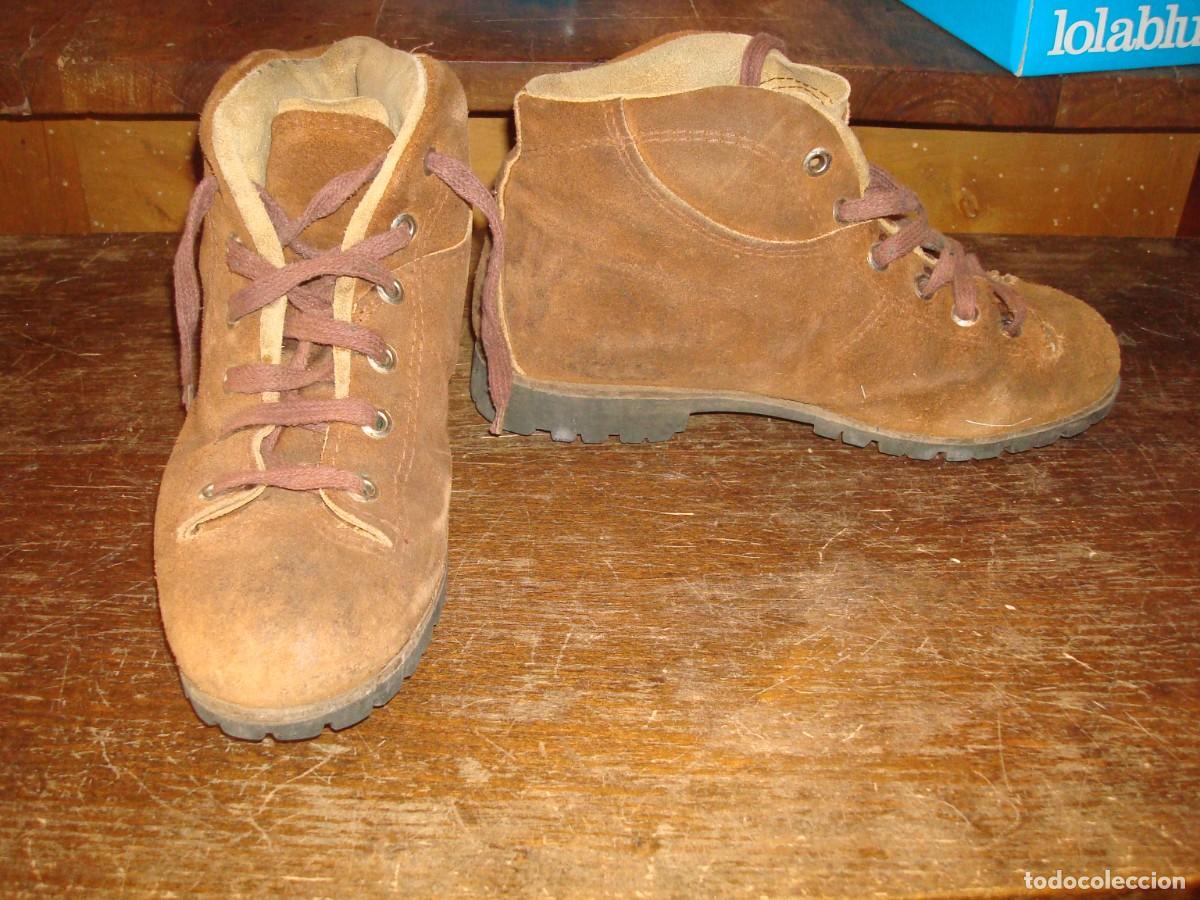 Vintage: BOTAS DE MONTA&Ntilde;A SUELA VIBRAM. N&ordm; 38. POCO USO ( PIEL).