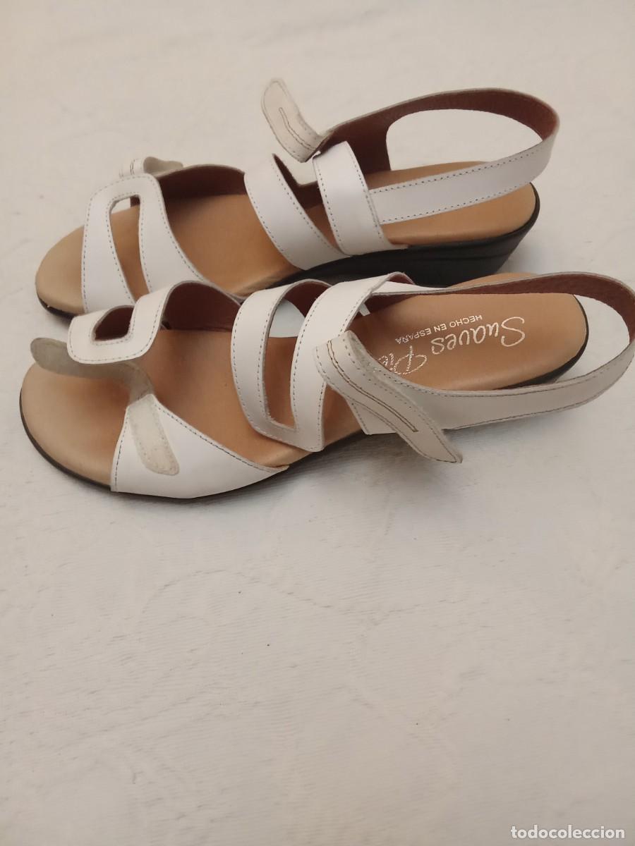 Vintage: Sandalias de piel para se&ntilde;ora
