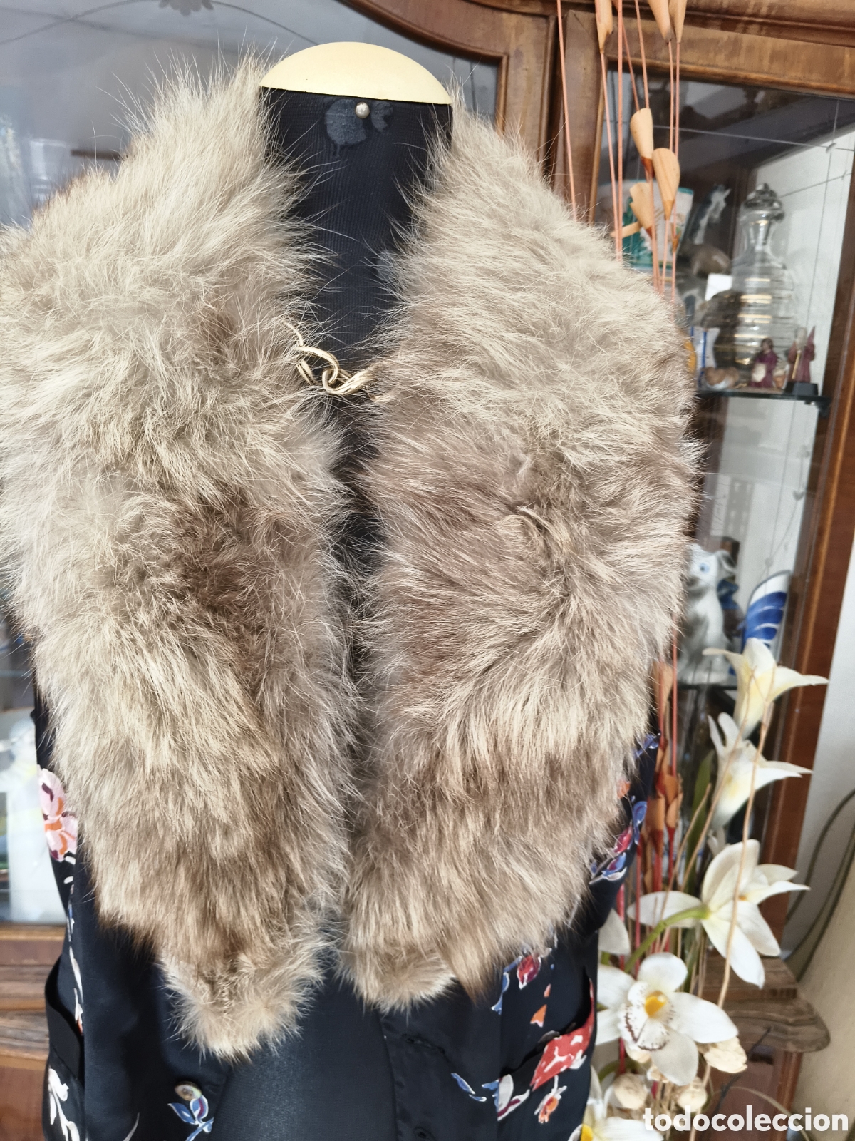 Vintage: Cuello de piel antiguo para abrigo - Foto 2