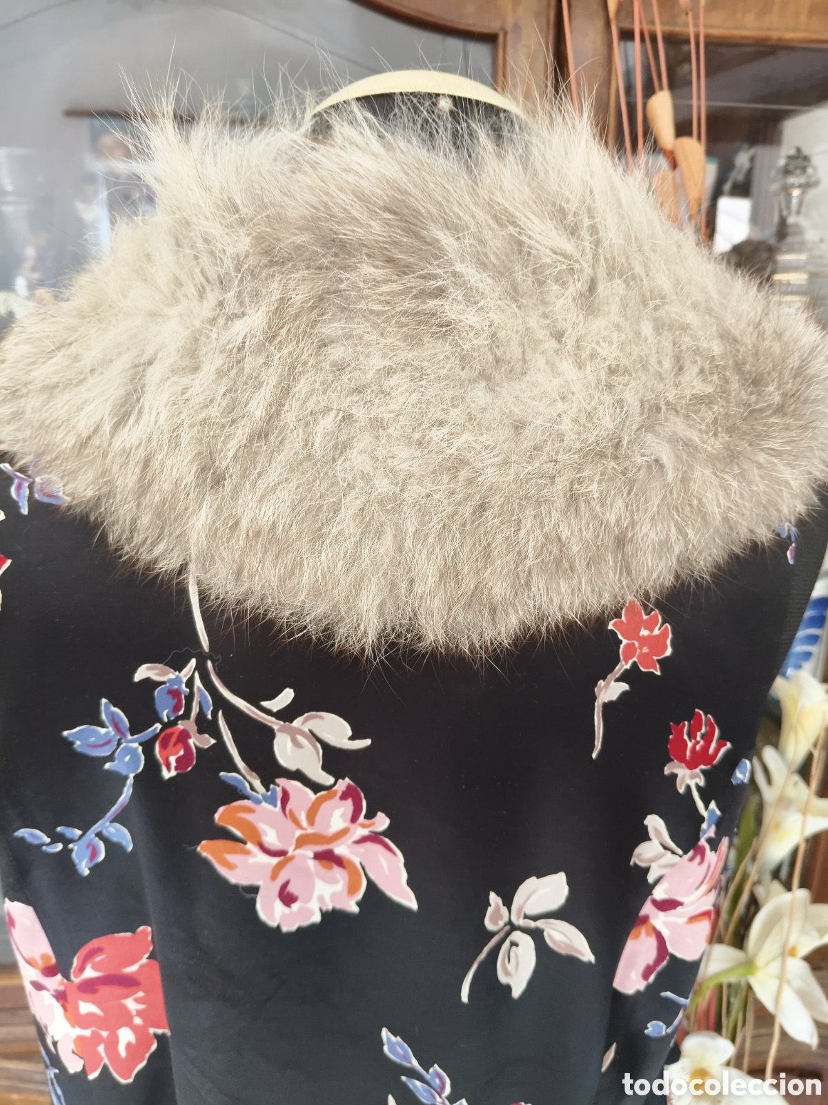 Vintage: Cuello de piel antiguo para abrigo - Foto 3
