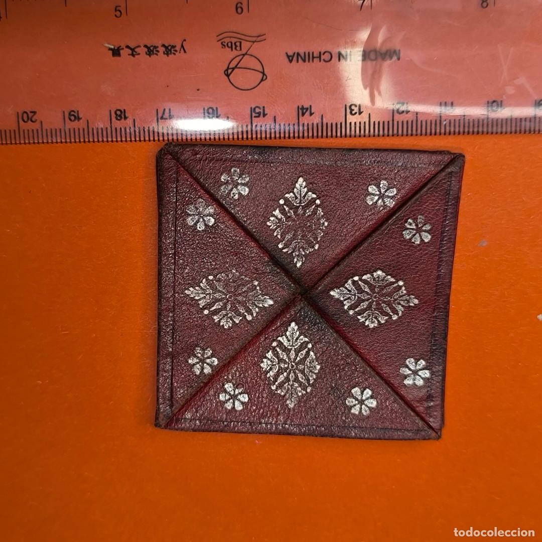 Vintage: 001521COM-monedero cubo plegable de cuero - Foto 1