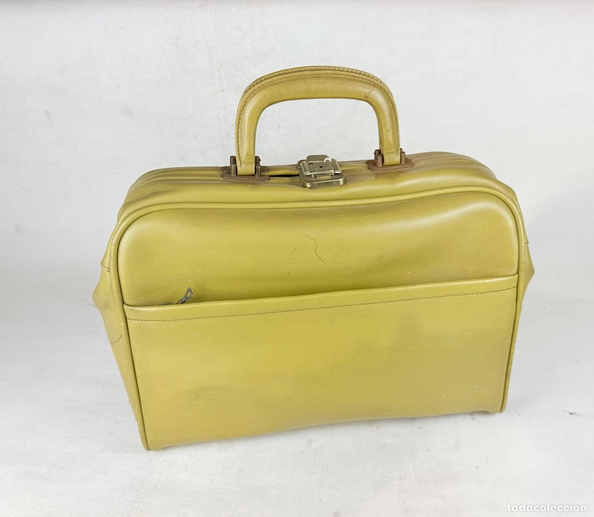 Vintage: Bolso de viaje beige