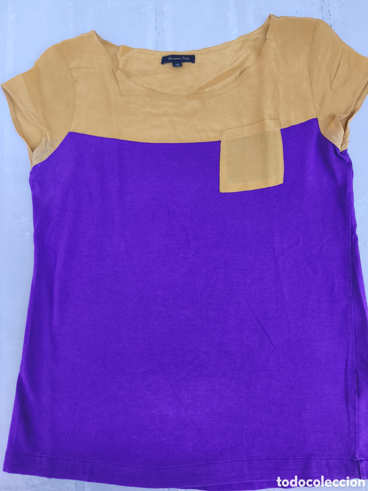 Vintage: Camiseta de seda y algod&oacute;n. Massimo Dutti - Foto 4