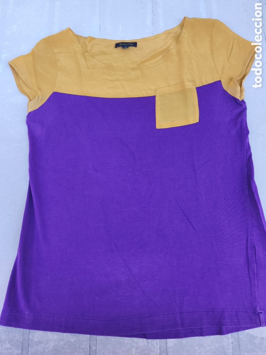 Vintage: Camiseta de seda y algod&oacute;n. Massimo Dutti - Foto 2