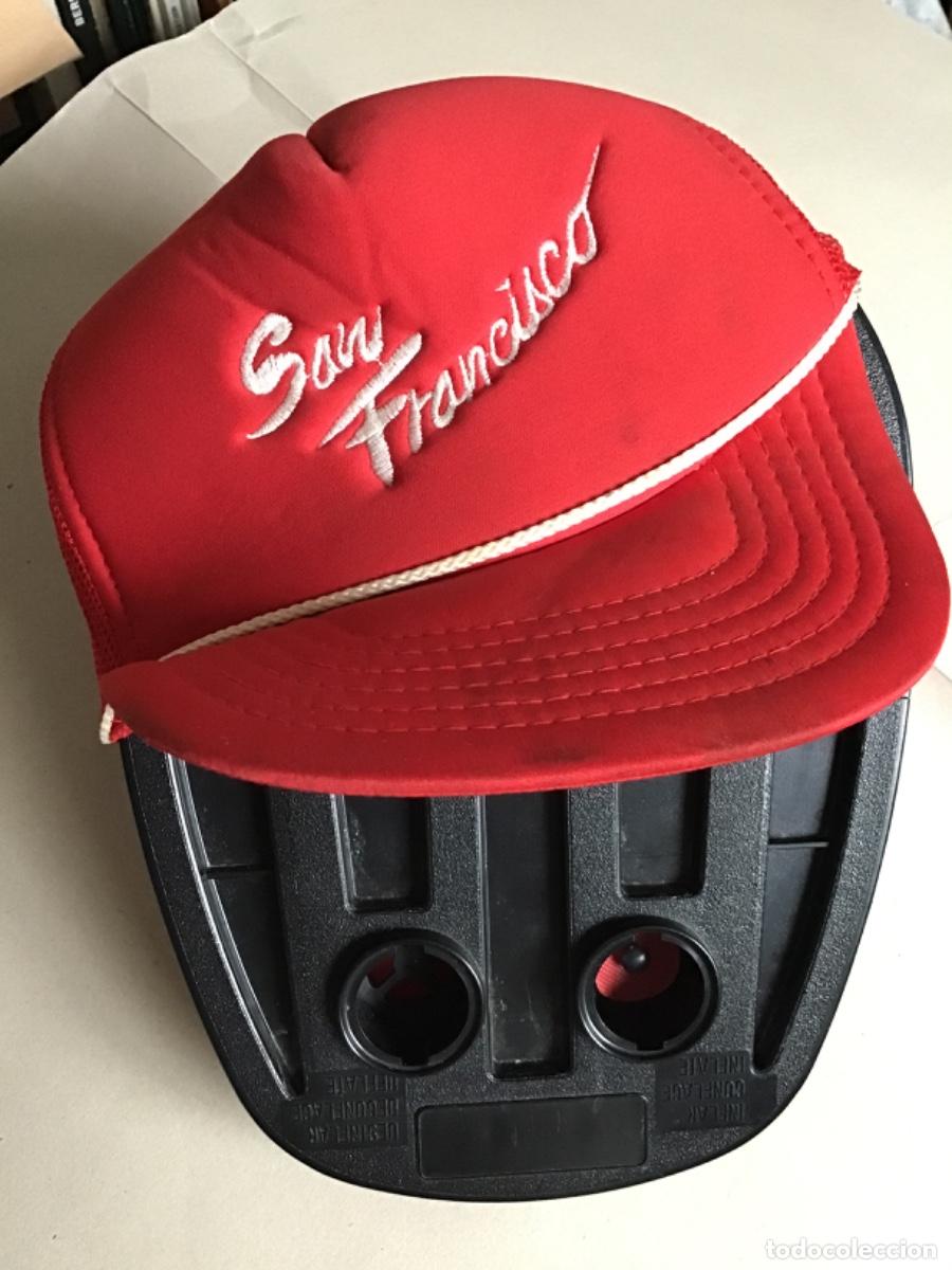 Vintage: Gorra tipo b&eacute;isbol , vIsera. San Francisco . Rojjo y blanco