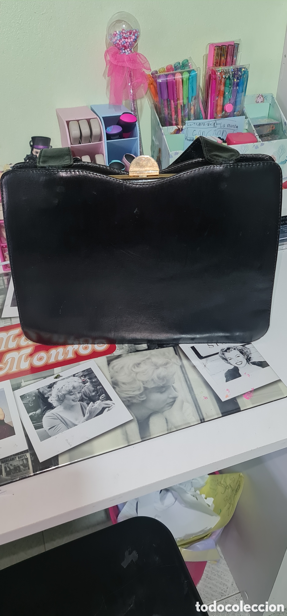 Vintage: Bolso negro de mano pinup - Foto 2