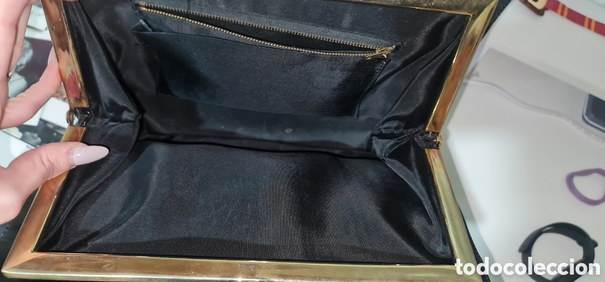 Vintage: Bolso negro de mano pinup - Foto 3