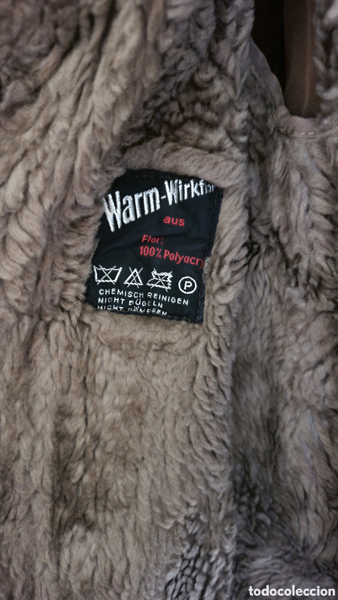 Vintage: Abrigo marron pelo cuello talla l - Foto 5