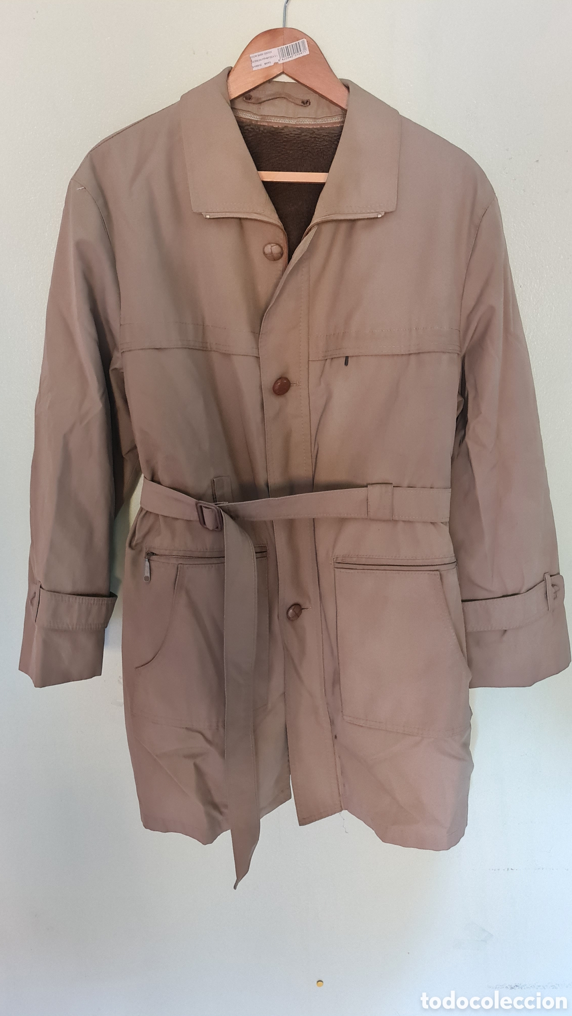 Vintage: Abrigo marron botones - Foto 2