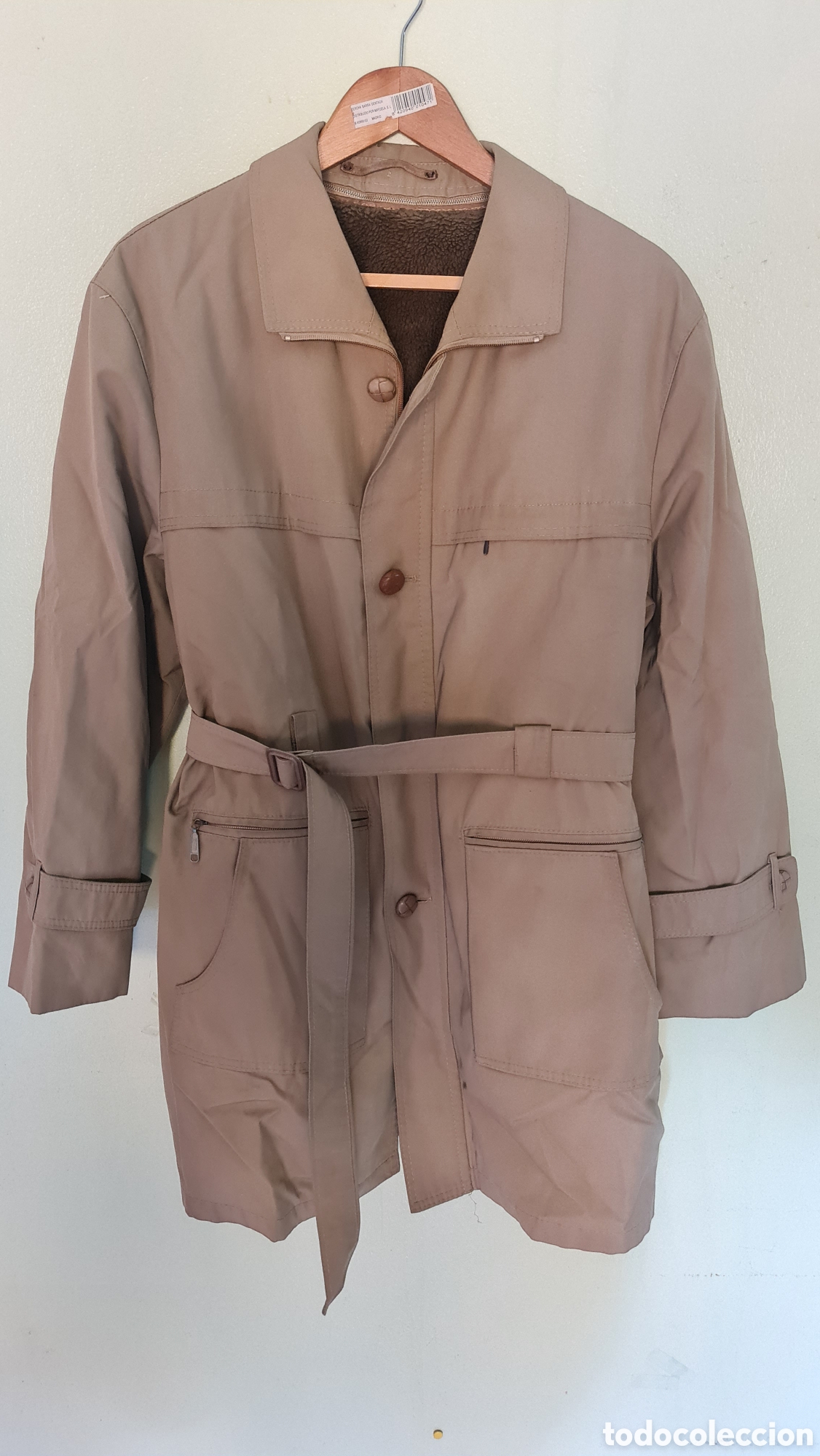 Vintage: Abrigo marron botones - Foto 5