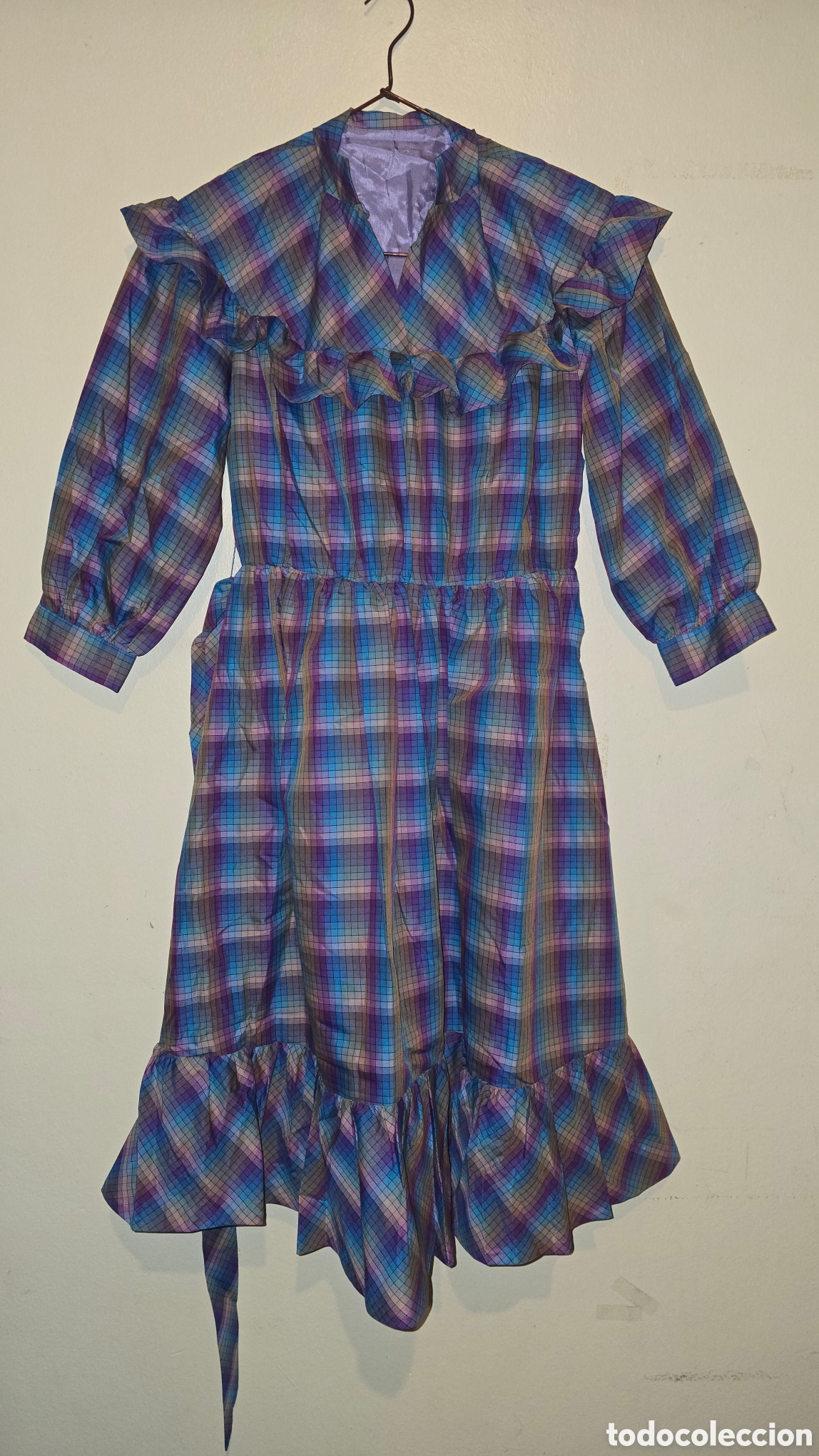 Vintage: Vestido vintage de cuadros talla s 36