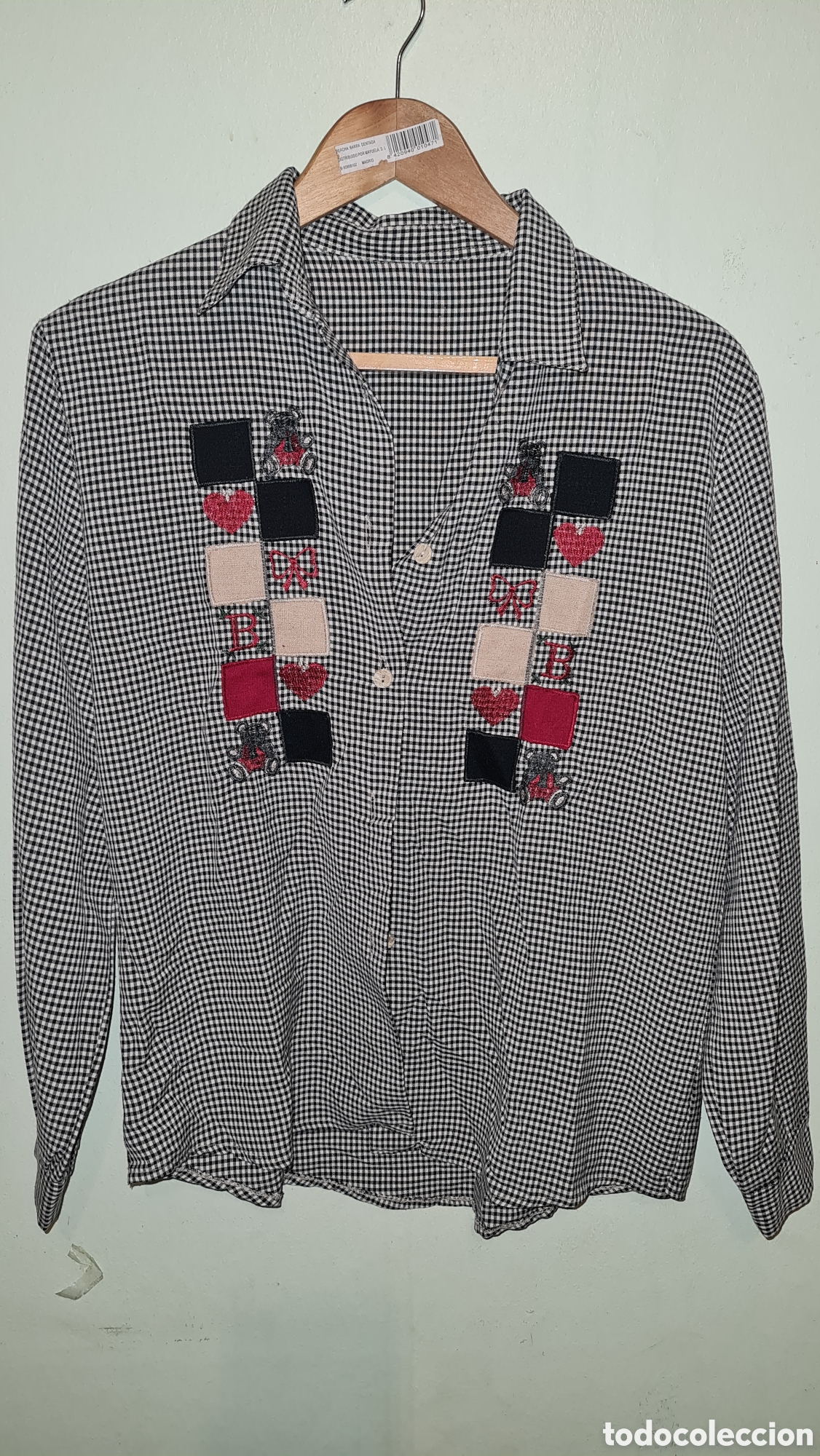Vintage: Camisa vintage cuadros corazones