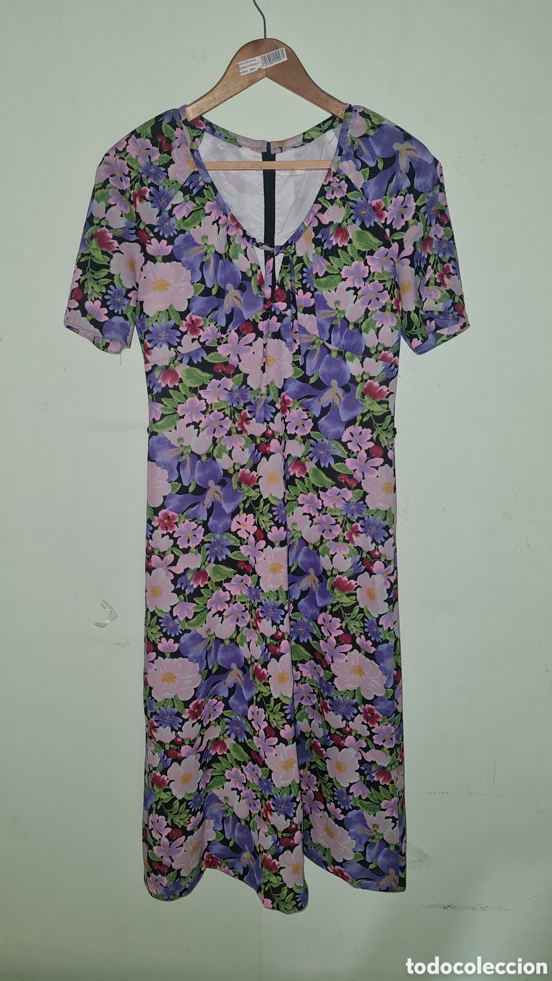 Vintage: Vestido de flores lilas pinup talla m o 38