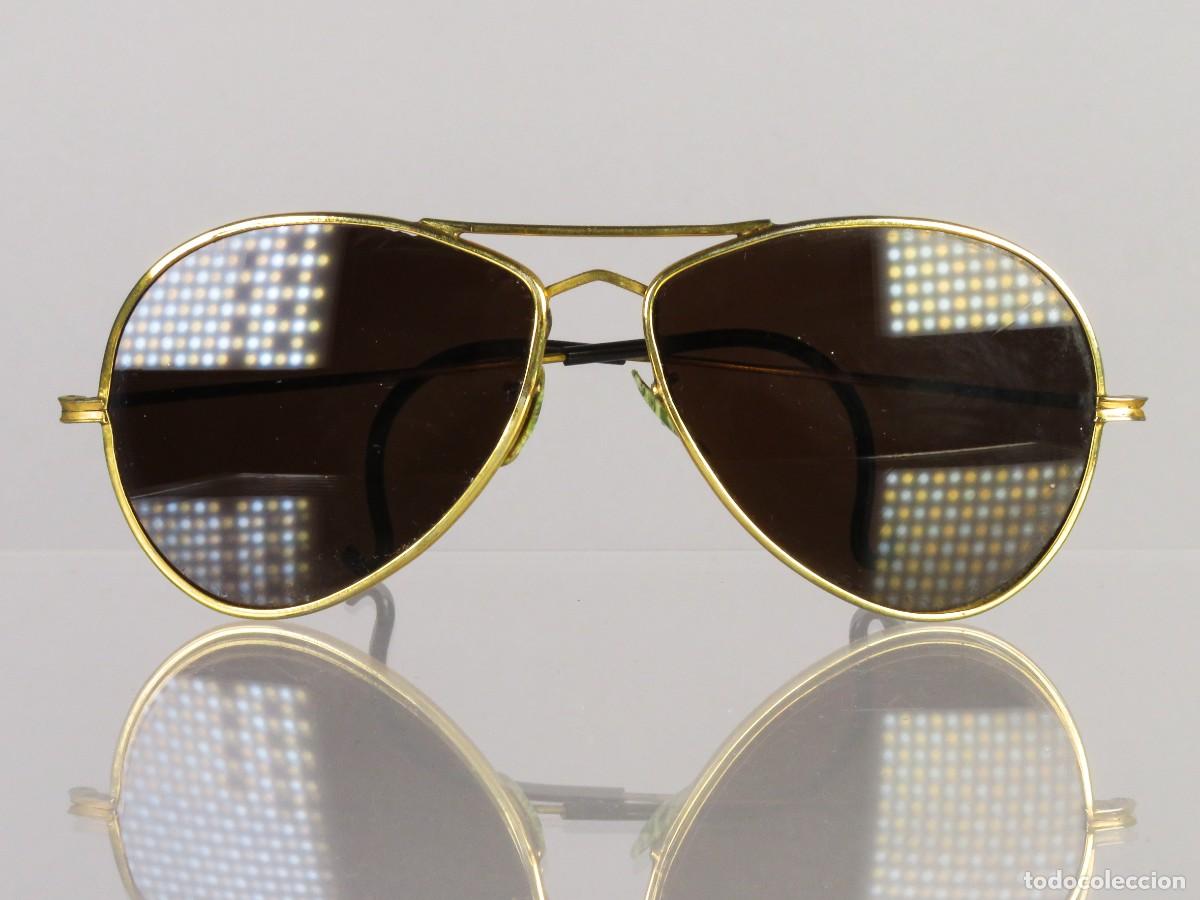 Vintage: Gafas de aviador vintage con montura dorada siglo XX