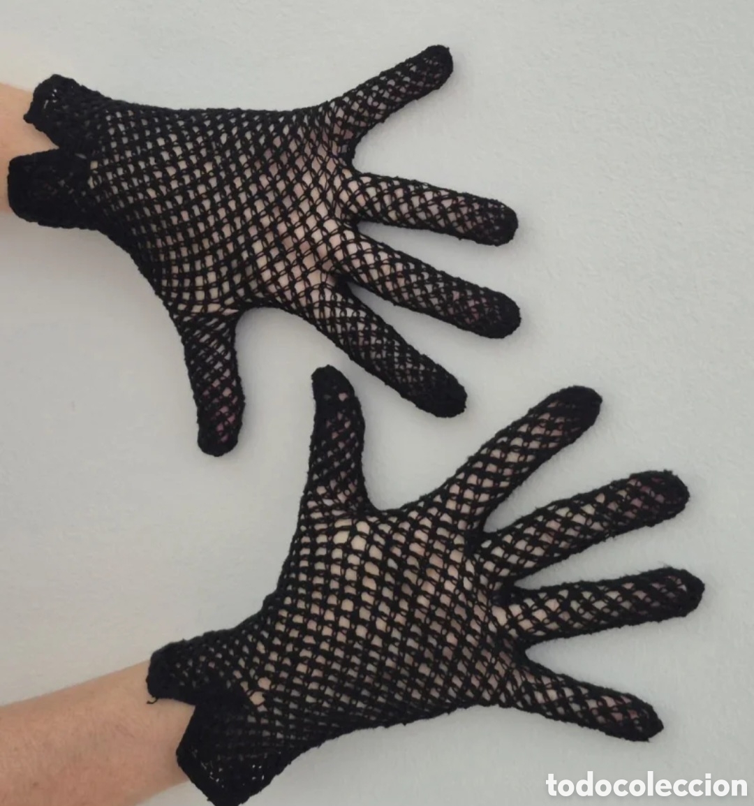 Vintage: Antiguos guantes ganchillo - Foto 1