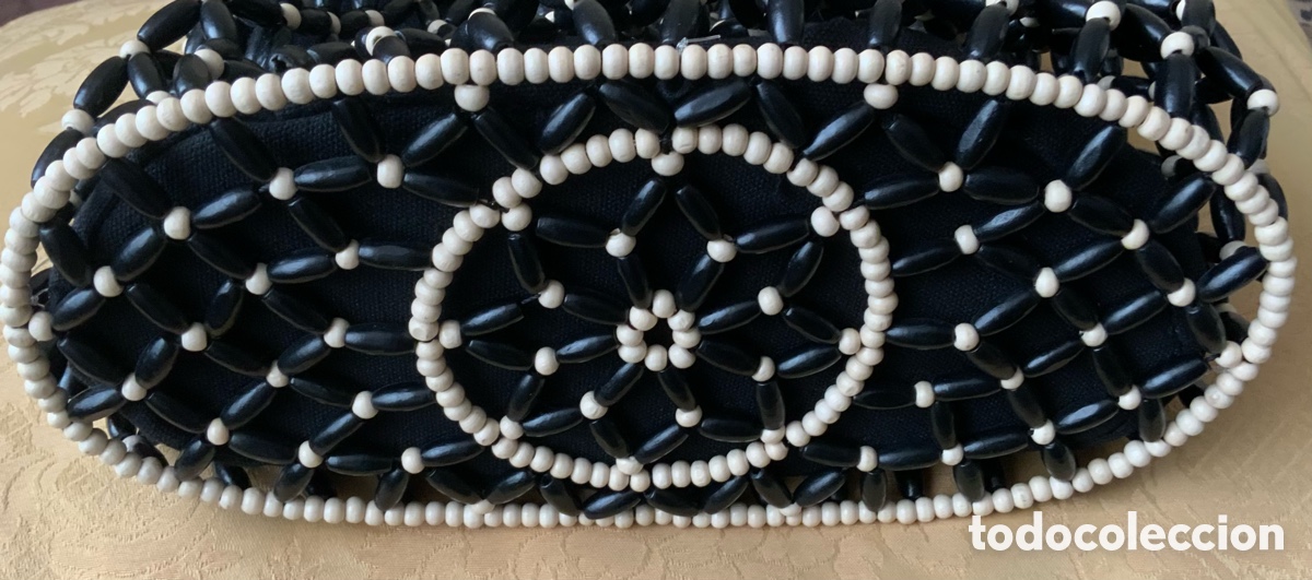 Vintage: BOLSO DE ABALORIOS DE MADERA UTERQ&Uuml;E - Foto 18