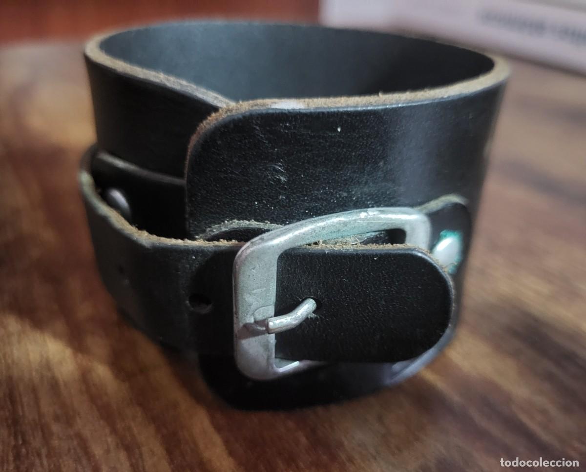 Vintage: PULSERA BRAZALETE PARA HOMBRE - NEGRO - PIEL