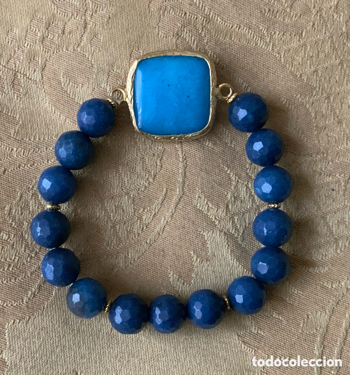 Vintage: PULSERA CRISTALES FACETADOS AZULES