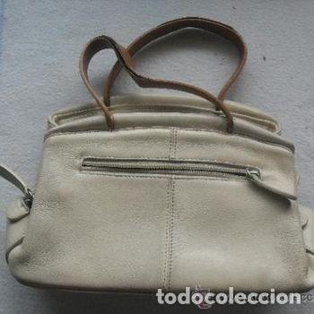 Vintage: Bolso vintage mujer Andrea Moler London c 1990 de mano polipiel crema PEIFER
