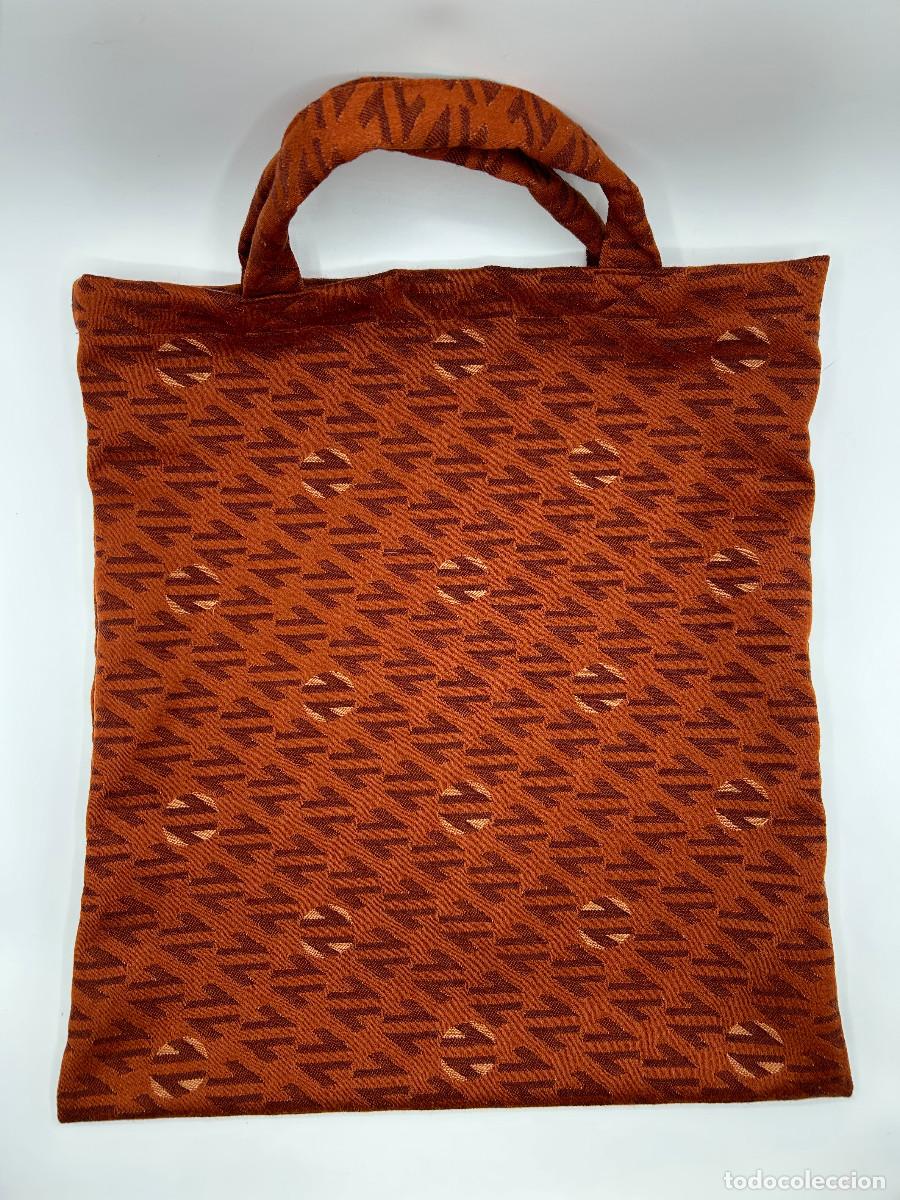 Vintage: Bolso bolsa confeccionada con la tapicer&iacute;a de los asientos de Renfe a&ntilde;os 80