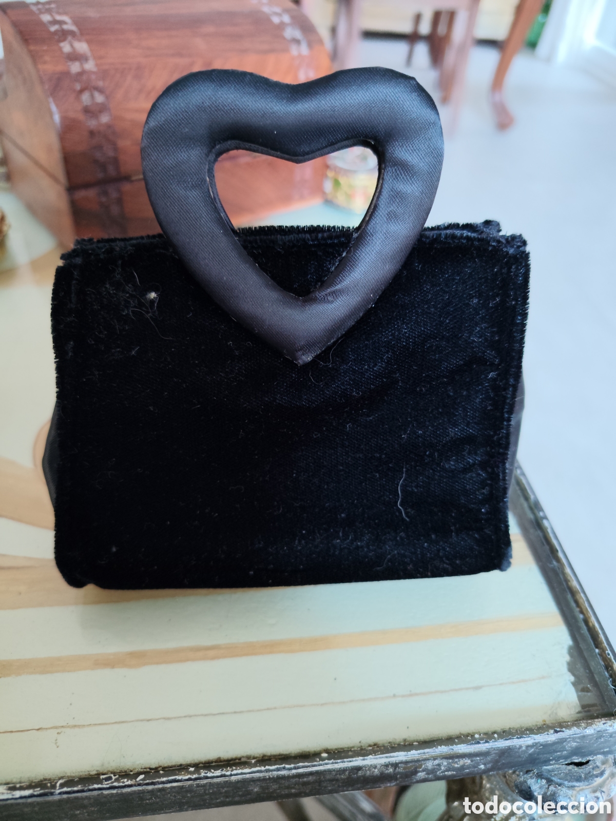 Vintage: Peque&ntilde;o bolso de terciopelo