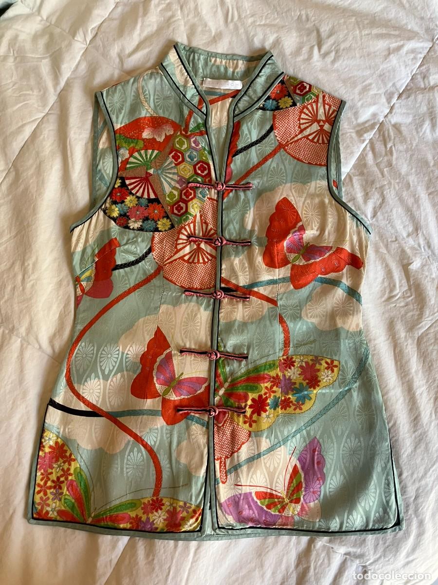 Vintage: Zara Top vintage oriental, 100% seda