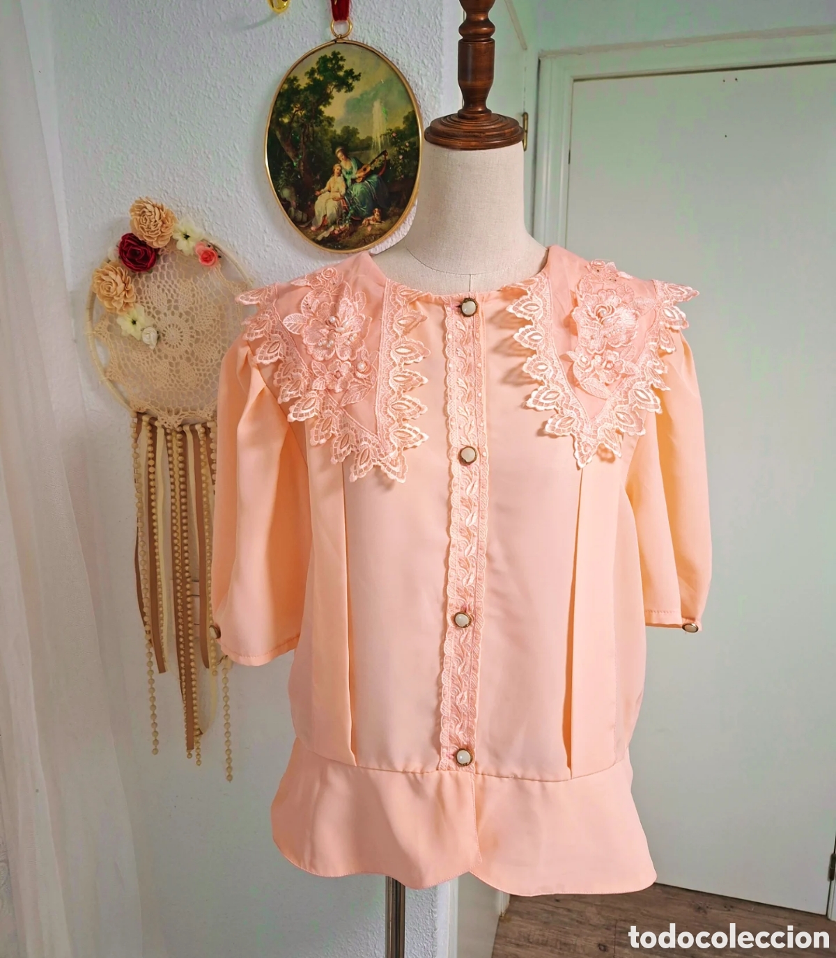 Vintage: Blusa Vintage Melocot&oacute;n Talla L/XL