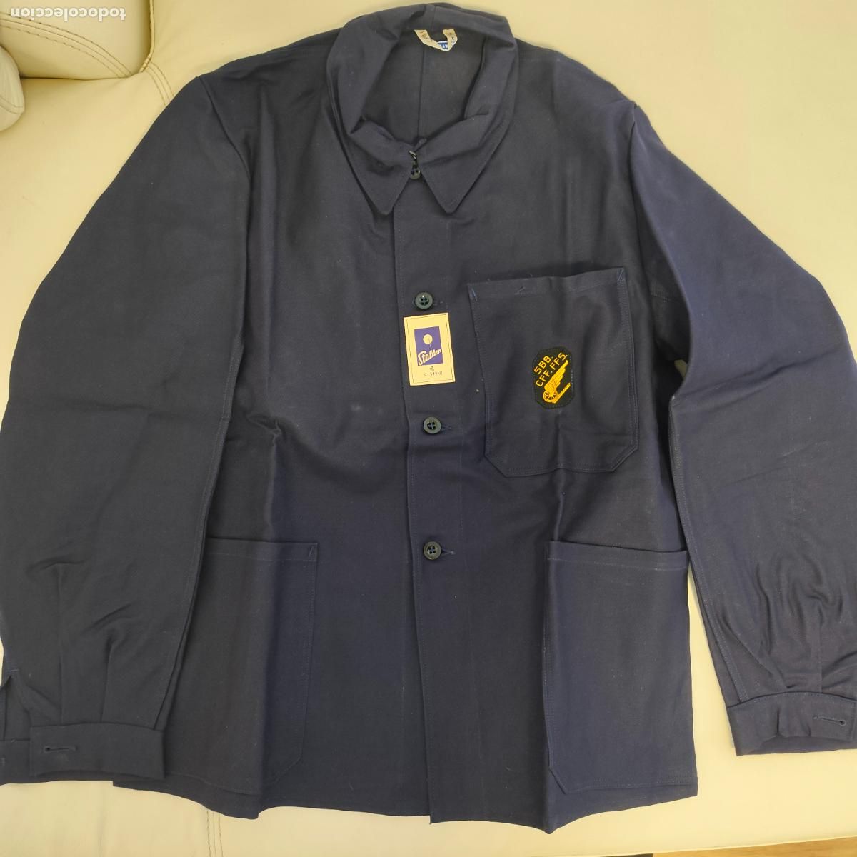 Vintage: Uniforme original Ferrocarriles Suizos SBB CFF FFS (1969) &ndash; Camisa/Chaqueta