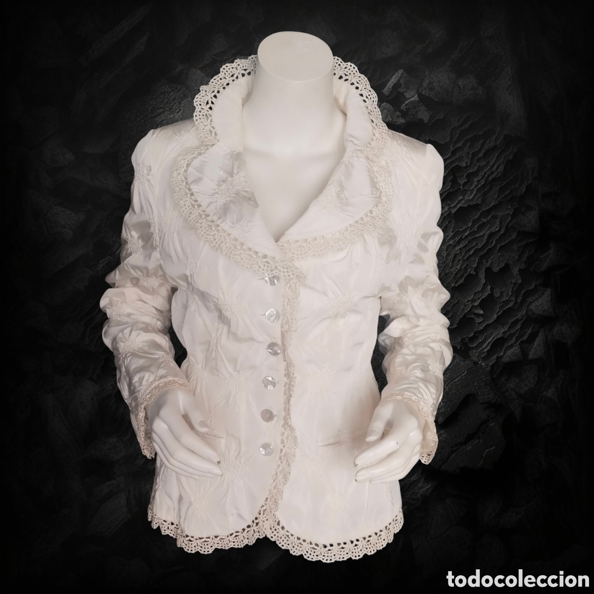 Vintage: Chaqueta Blazer Vintage RENZO Rom&aacute;ntica Encaje | Talla 38/M | Made in Germany