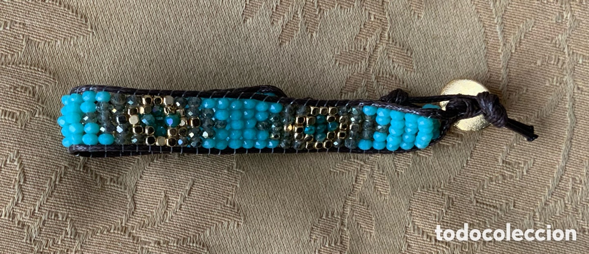 Vintage: PULSERA DE ABALORIOS COLOR TURQUESA - Foto 5