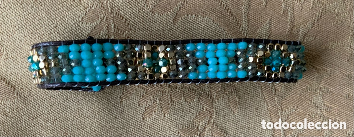 Vintage: PULSERA DE ABALORIOS COLOR TURQUESA - Foto 6