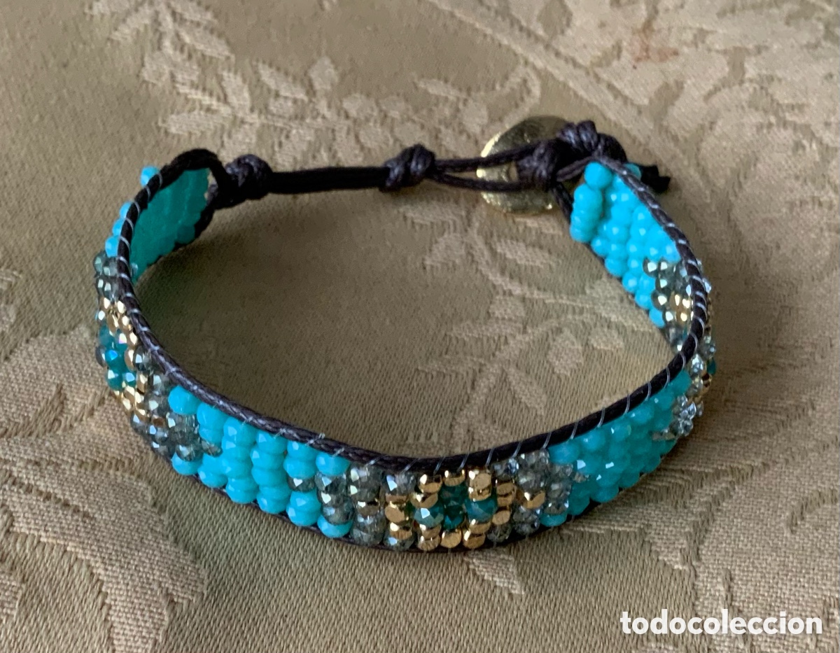 Vintage: PULSERA DE ABALORIOS COLOR TURQUESA - Foto 7