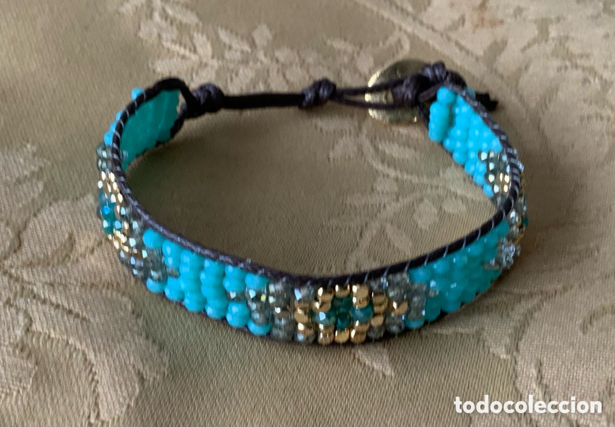 Vintage: PULSERA DE ABALORIOS COLOR TURQUESA - Foto 10