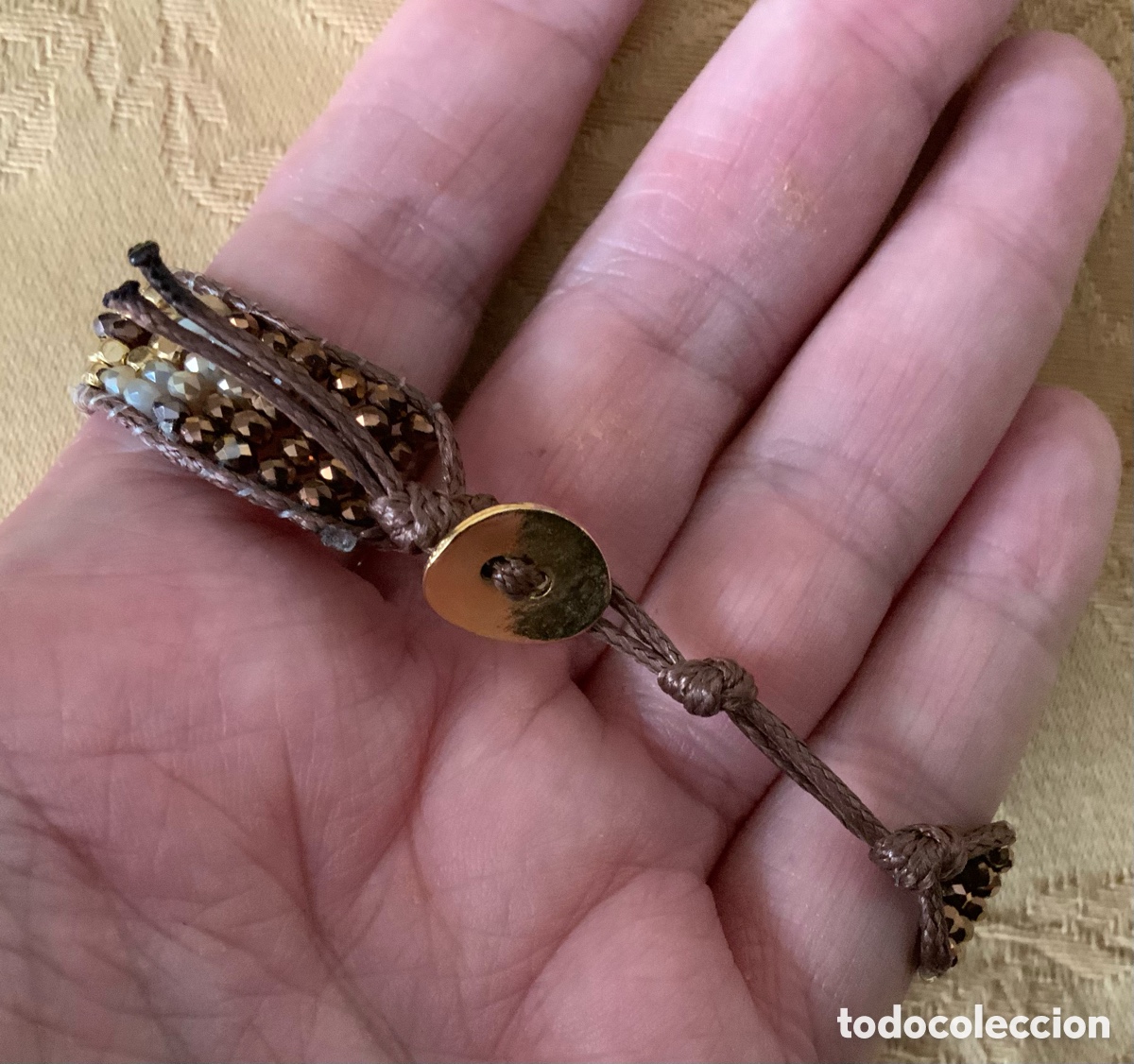 Vintage: PULSERA ABALORIOS COLOR COBRE - Foto 3