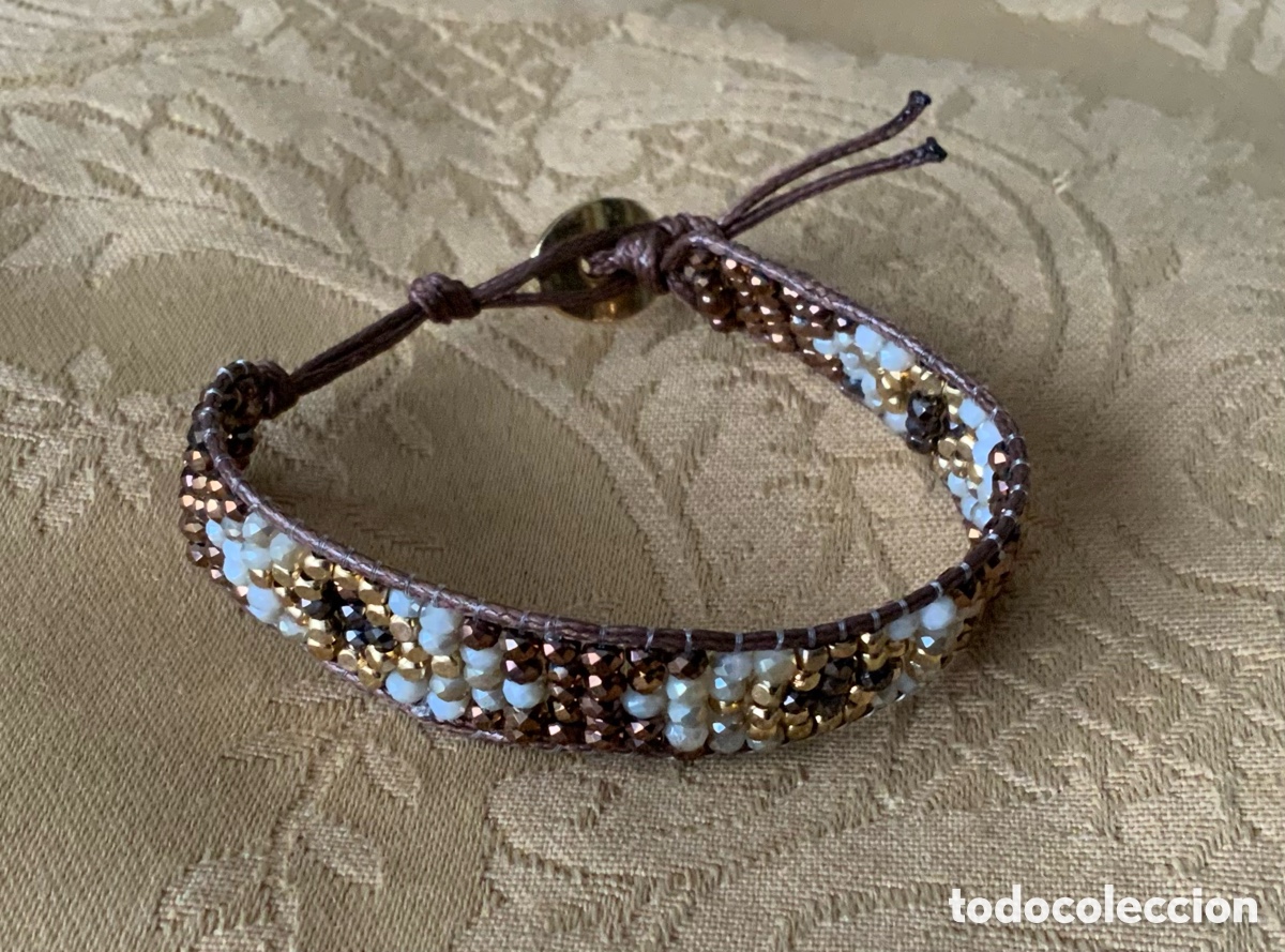 Vintage: PULSERA ABALORIOS COLOR COBRE - Foto 6