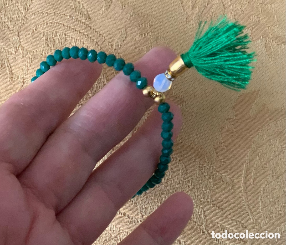 Vintage: PULSERA CRISTALES VERDES - Foto 2